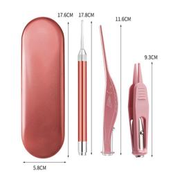 제이와이홀딩스 LED 불빛 귓밥제거 귀파게 핀셋 3종세트