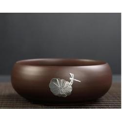 재떨이 유행치마 창의적트렌디한 흐르는 가정용 거실 세라믹 블랙세라믹 다용도 붓씻기 씻기, T18-18사이즈 자사 잠자리 뱃길 16CM높이 6CM