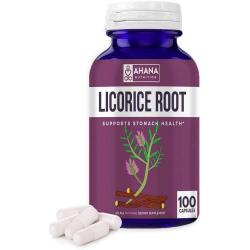 해외직구 Licorice Root 아하나 영양에 의한 감초뿌리분말 캡슐 - 배탈 속쓰림 면역력 지원을 위한 감초뿌리 추출물 (900mg) (100캡슐), 상세참조, 상세참조, 상세참조