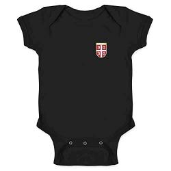 Serbia Soccer Retro National Team Black 6M Infant Bodysuit 세르비아 축구 레트로 대표팀 블랙 6M 유아 바디 수트, null세트