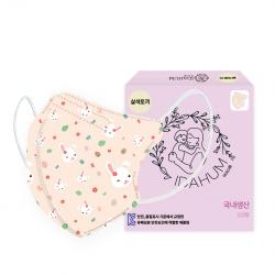 아이다움 캐릭터 입체 마스크 새부리형 개별포장 유아용 살색토끼 유아용 1~3세 