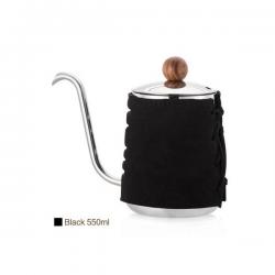 스테인리스 스틸 핸드 드립 주전자, 300ml 500ml, 매우 좁은 구즈넥 스파우트 및 합성 가죽 포장
