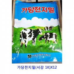 업소용 식자재 가당전지밀(서강 1K)X12스테비아 설탕 자일리톨가루 각설탕 비정제설탕 자일로스설탕 하얀설탕15kg 백설탕 슈가파우더 황설탕 흑설탕 비정제원당, 본상품