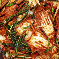 전라도 꽃 김치 수제 배추 겉절이 매운맛 김치 전라도식 당일제조 2kg