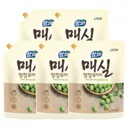 참그린 매실 청정 설거지 세제 리필, 1kg, 5개