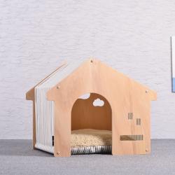 그물 빨간 고양이 둥지 따뜻한 개 집 작은 개 테디 단단한 나무 개 집 이동식 및 빨 애완 동물 텐트 개 집 개 빌라, 미카 스트립 H98