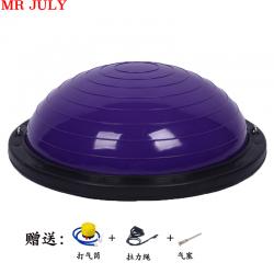 파워볼 두껍게 폭발 방지 요가 웨이브 속도 공 반원 균형 공 피트니스 재활 훈련 반구 필라테스 민첩성 강도, 보라색 58cm 큰베이스