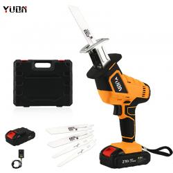 YUDN 21V 브러시리스 무선전동왕복 다용도톱 컷쏘 직소기, 가변 속도 전기톱 1세트 (배터리 1개)