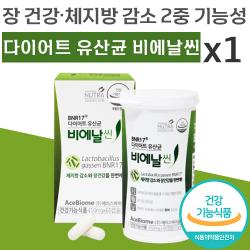 김희선이 선택한 다이어트 유산균 비에날씬 BNR 17 식약처 인증 체지방 감소 도움 장 건강 2중 기능성 유산군 락토바실러스 가세리 비애날 비엔알 비앤알 씬 신 홈쇼핑 인기 정품, 60캡슐 (1개월)