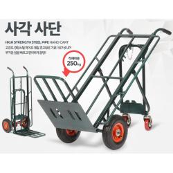 마트 창고 리어카 운반카트 핸드카 핸드캐리어 끌차, 사각사단 발포바퀴