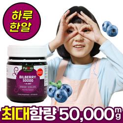 프리미엄 빌베리+루테인 분말 캡슐 시중 가장높은 고함량 50000mg 눈 영양제, 빌베리 1개, 60캡슐