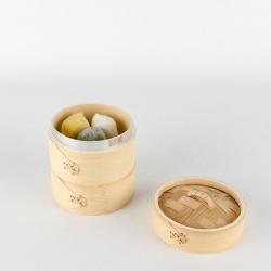 더담고 대나무미니찜기10cm/만두찜통/딤섬찜기/2단찜기떡시루, 단일