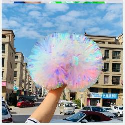 핸들스틱 경기 랄랄랄하게 솜씨를 발휘하다 큰 수업 사이에 손이 흔들리다 꽃 무광 더블 헤드 클러치 응원단 1988243945, 핸들스틱 타입 무지개 색상 색 6인치