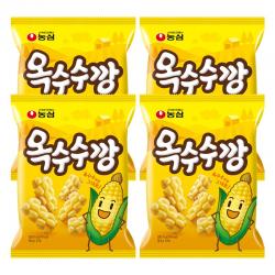 농심 옥수수깡 46년 만에 새로운 깡 등장 스낵 과자 옥수수 새우깡, 70g, 4개