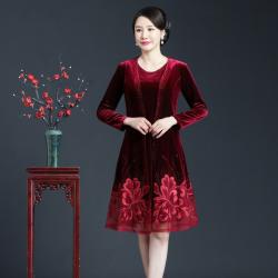 피로연원피스 참가함 웨딩 엄마 드레스 고귀한 슬림핏 기쁘다 시어머니 빅사이즈 레드 룩 3250533786