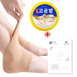 웰빙헬스팜 명품 고운발 크림 110g 1개+닥터펠비스 특허받은 발각질제거기 발뒤꿈치패드 실리콘 Heel-P2, 스킨, 명품 고운발 1개+닥터펠비스 Heel-P2 1세트