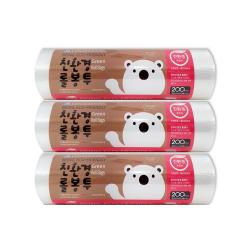 코이마 친환경 롤봉투(중) 200매_3개 안심소재 위생백 일회용봉투