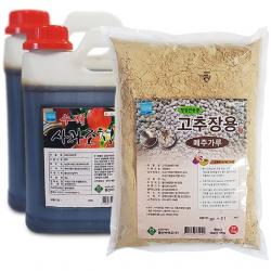 고추장용 메주가루 1kg + 사과 조청 6kg 고춧가루 4근용 1개
