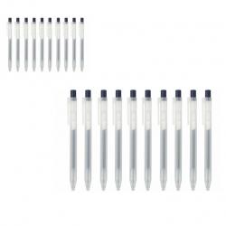 무인양품 MUJI 노크식 볼펜 세트 10자루입 2세트 0.5mm 4550182902280, 2개, 블루블랙