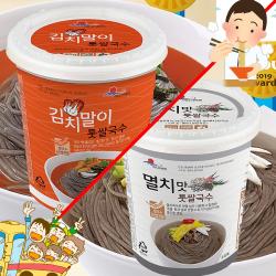 바다가득히 완도삼촌컵라면 멸치맛톳쌀국수2종 멸치맛톳쌀국수12개+김치말이톳쌀국수12개 깔끔한 건면 시원하고 칼칼하고 깔끔한 육수 24개