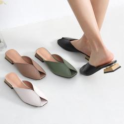 잇슈 스티치 튤립 절개 토오픈 뮬 블로퍼 슬리퍼(3.6cm) 10688 여성화