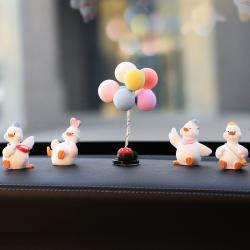 자동차몰딩제품 인싸템 애니메이션 굿나잇 오리 대쉬보드 수반 여신 타입 차위 장식품 차량인테리어용품 2334110930, 02 안녕히 주무세요 오리 화이트 4