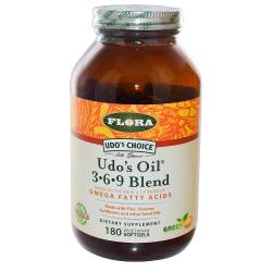 Flora 플로라 우도스 초이스 오메가 3 6 9 블렌드 180정 Udos Choice Oil 3·6·9 Blend, 1개