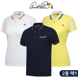 [아놀드파마] ★균일 여름 메쉬 남/여 카라넥 반팔티셔츠 2종 택1/골프웨어_AP250673, 1번 여 ALM8KL20 옐로우_YE