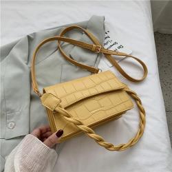 여성 가방 2022 봄여름 신상 트렌디 악어무늬 스퀘어백 컬러 숄더 크로스백