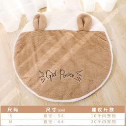 고양이 수면쿠션 패드 면매트 고양이굴 매트 두꺼운 보온 바닥 겨울 애완동물 펫 잠꾸러기 우리 털끝만큼도 없다, 애니메이션 블러킹 전털매트 커피