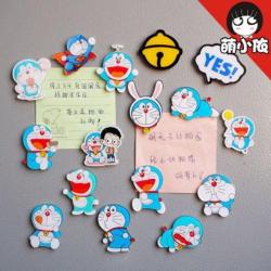 없음 냉장고 귀여운 도라에몽 캐릭터 블루 뚱보 마그네틱 스티커, 17 앉은 자세가 손짓 발짓을 하다