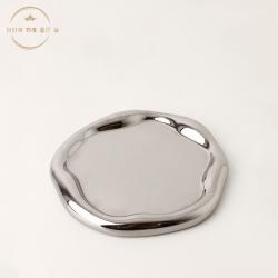 인 단순한 저장 가벼운 사치 은 세라믹 부속품 그릇 장식하다 쟁반 장식 창의적인 보석류 그릇, 트레이 원형 은도금