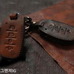 NHPMART◎그랜져IG 스마트키케이스 가죽키홀더+늪마트◎+늪마트◎, ◑다음옵션선택◐토드현대4버튼A타입, 블랙