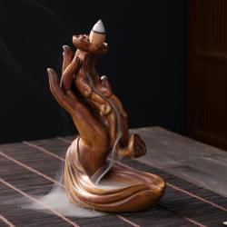 마팔이 방향제도자기 여의불 손 역류함 향초 홀더 부처님 향꽂이 다도 향도 불교도 복고풍 칸 진열 장식품, 여의불 손 클래식