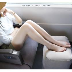 자동차 기차 KTX 버스 관광버스 고속버스 시외버스 3단 에어발쿠션 차량용발받침 다리쿠션 파우치증정 발쿠션, 그레이