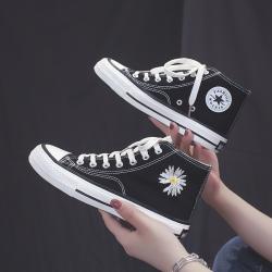작은 데이지 하이 탑 캔버스 신발 여성 얼짱 전체 경기 한국어 버전 2020 의 신입생 ins 보드 신발 트렌드