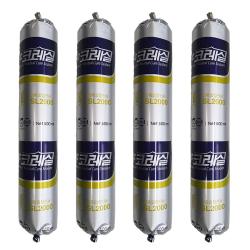 KCC 코레실 건축외장전용 범용 SL2000 비오염 실리콘 500ml - 소세지타입, 밤색 - 4개입