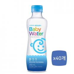 [맘스킹] 해양심층수 베이비워터 경도 160 350ml 40병, 단품