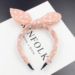 경장각 한국백예각 토끼귀 귀리띠 넓은 머리띠 달콤하고 귀여운 데일리 머리띠 여자 11# 핑크 물결