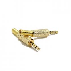 eBayson wuernine 2 개 세트 납땜 타입 3.5mm 스테레오 수컷 4 극 미니 플러그 마이크 기능 헤드폰 이어폰 헤드셋 케이블 단선 수리 자작 금도금 교체 커넥터 어, 자세한 내용은 참조, 자세한 내용은 참조