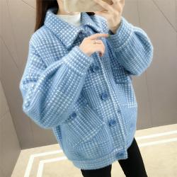 가디건 올가을 밍크털 도톰한 카디건 여 선녀 패션 천새 그 숏