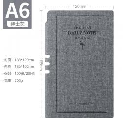 메모,노트기능 2022 년 PLANNER 일정표 A6 큐트 타임 샤프트 미니 휴대 이틀에 페이지 365 4574688692, 그레이 -업그레이드 펜 꽂다 타입
