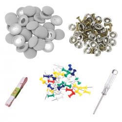 60PCS DIY의 지붕 트럭 / 자동차 스크류 천장 수리 회색을 위해 저명 핀 버클 나사 없음 접착제를 처지 수리 키트 수정 안감, 보여진 바와 같이