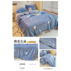 소파베드 산호융 담요 쇼파담요 에어컨이불 매트 침대카페트 침대 사용 깔기침대 낮잠 싱글 기숙사 타입학생, C10-안녕히주무세요 구름, T02-150X200cm담비 융담요