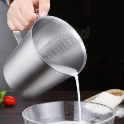 비중컵 스텐 커피 베이킹 손잡이 카페 라면 계량컵 떡도구, 500ml