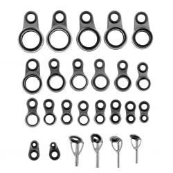 Stk 25pcs 스테인레스 스틸 낚싯대 가이드로드 수리 키트 Diy 아이 반지
