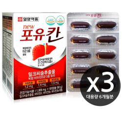 일양약품 간건강 밀크씨슬 포유칸 180캡슐 3개 60g 1000mg X 60캡슐 X 3 6개월분 