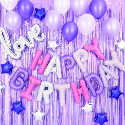 Best3종 생일파티 풍선장식 홈파티세트 M세트, 생일파티 풍선장식 홈파티세트 [R세트]