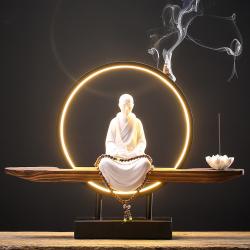 석가모니불 관세음보상 좌상 아미탑불 향 나무, Master Hongyi Yuci