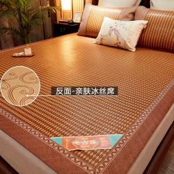 라탄협탁 라탄 겨울여름 겸용 아이스쿨시트 침대매트 가정용 접이식 여름 학생기숙사 싱글베게 돗자리를 틀다, C06-1.8m6피트 침대, T04-생태 runn.배송 베개커버